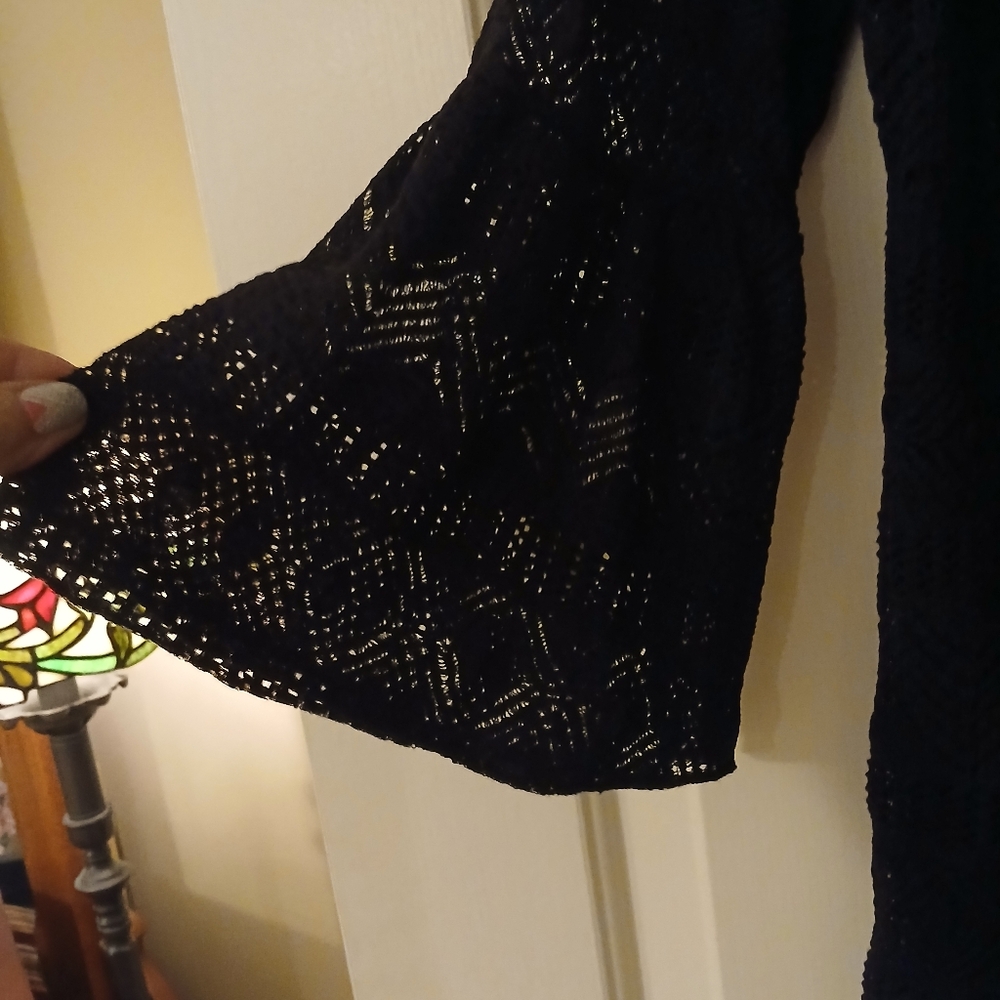 ADA Black Xl Lace Women's Top - Picture 2 of 6
